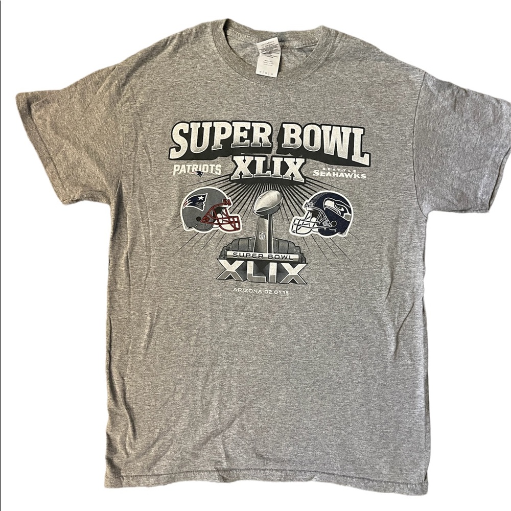 2015 Super Bowl XLIX Patriots Vs Seahawks Shirt Size M